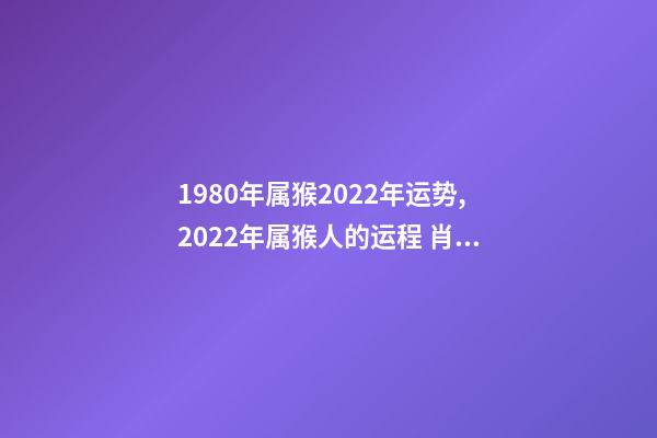 1980年属猴2022年运势,2022年属猴人的运程 肖猴人80年属猴的2022年运气-第1张-观点-玄机派